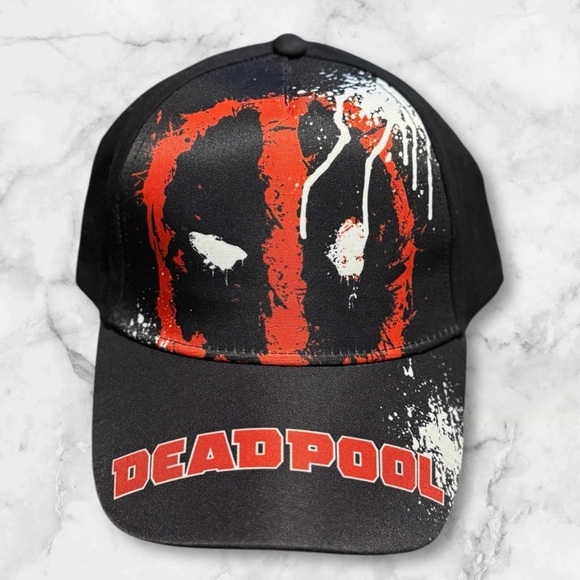 🆕Deadpool Graphic Black Satin Cap - Picture 2 of 10